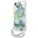 Guess GUHCP13MHFLSN iPhone 13 6,1" zielony/green hardcase Flower Strap