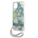 Guess GUHCP13MHFLSN iPhone 13 6,1" zielony/green hardcase Flower Strap