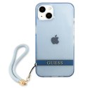 Guess GUHCP13MHTSGSB iPhone 13 6,1" niebieski/blue hardcase Translucent Strap