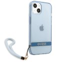 Guess GUHCP13MHTSGSB iPhone 13 6,1" niebieski/blue hardcase Translucent Strap