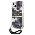 Guess GUHCP13MKCABBK iPhone 13 6,1" czarny/black hardcase Camo Strap Collection