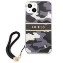 Guess GUHCP13MKCABBK iPhone 13 6,1" czarny/black hardcase Camo Strap Collection