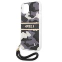 Guess GUHCP13MKCABBK iPhone 13 6,1" czarny/black hardcase Camo Strap Collection