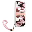 Guess GUHCP13MKCABPI iPhone 13 6,1" różowy/pink hardcase Camo Strap Collection