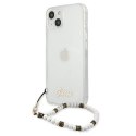 Guess GUHCP13MKPSWH iPhone 13 6,1" Transparent hardcase White Pearl