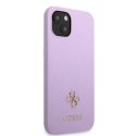 Guess GUHCP13MPS4MU iPhone 13 6,1" purpurowy/purple hardcase Saffiano 4G Small Metal Logo