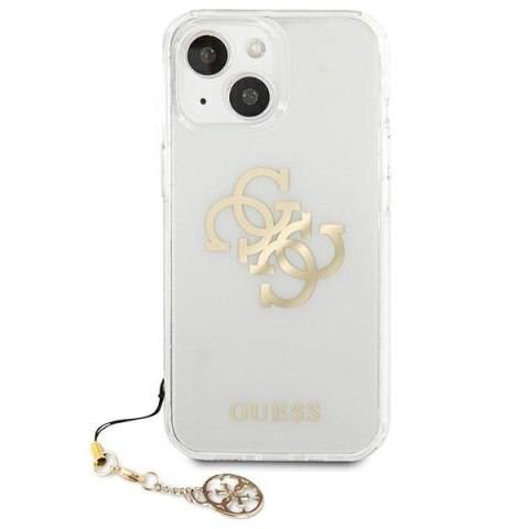 Guess GUHCP13SKS4GGO iPhone 13 mini 5,4" Transparent hardcase 4G Gold Charms Collection
