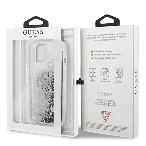 Guess GUHCP13SLG4GSI iPhone 13 mini 5,4" srebrny/silver hardcase 4G Big Liquid Glitter