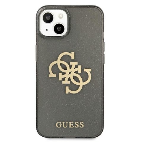 Guess GUHCP13SPCUGL4GBK iPhone 13 mini 5,4" czarny/black hard case Glitter 4G Big Logo