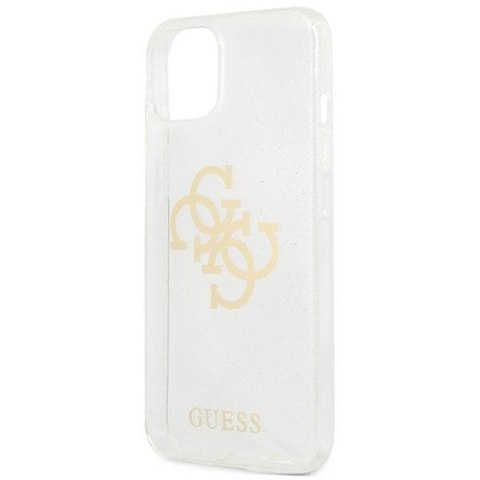 Guess GUHCP13SPCUGL4GTR iPhone 13 mini 5,4" transparent hard case Glitter 4G Big Logo
