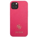Guess GUHCP13SPS4MF iPhone 13 mini 5,4" różowy/pink hardcase Saffiano 4G Small Metal Logo