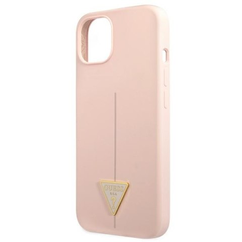 Guess GUHCP13SSLTGP iPhone 13 mini 5,4" różowy/pink hardcase Silicone Triangle