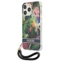 Guess GUHCP13XHFLSB iPhone 13 Pro Max 6,7" niebieski/blue hardcase Flower Strap