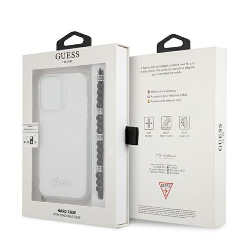 Guess GUHCP13XKPSBK iPhone 13 Pro Max 6,7" Transparent hardcase Black Pearl