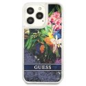 Guess GUHCP13XLFLSB iPhone 13 Pro Max 6,7" niebieski/blue hardcase Flower Liquid Glitter