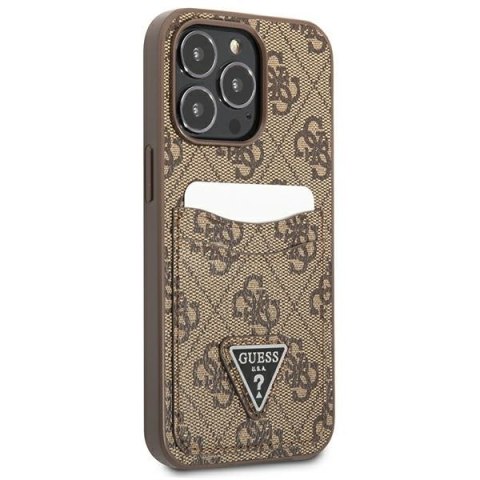 Guess GUHCP13XP4TPW iPhone 13 Pro Max 6,7" brązowy/brown hardcase 4G Triangle Logo Cardslot