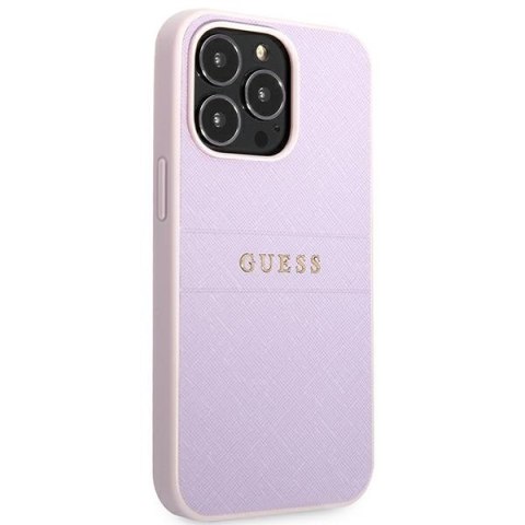 Guess GUHCP13XPSASBPU iPhone 13 Pro Max 6,7" fioletowy/purple hardcase Saffiano Stripe