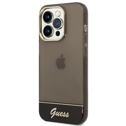 Guess GUHCP14LHGCOK iPhone 14 Pro 6,1" czarny/black hardcase Translucent