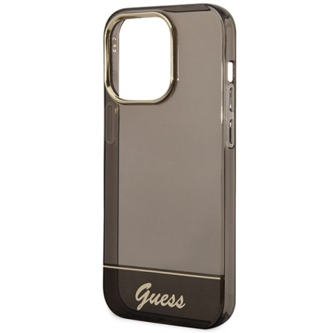 Guess GUHCP14LHGCOK iPhone 14 Pro 6,1" czarny/black hardcase Translucent