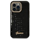 Guess GUHCP14LHGCRHK iPhone 14 Pro 6,1" czarny/black hardcase Croco Collection