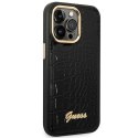 Guess GUHCP14LHGCRHK iPhone 14 Pro 6,1" czarny/black hardcase Croco Collection