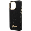 Guess GUHCP14LHGCRHK iPhone 14 Pro 6,1" czarny/black hardcase Croco Collection