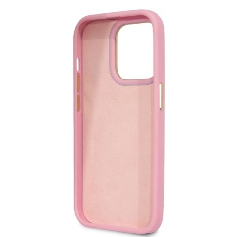Guess GUHCP14LHGCRHP iPhone 14 Pro 6,1" różowy/pink hardcase Croco Collection