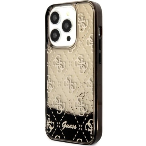 Guess GUHCP14LLC4PSGK iPhone 14 Pro 6.1" czarny/black hardcase Liquid Glitter 4G Transculent