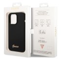 Guess GUHCP14LSLSMK iPhone 14 Pro 6,1" czarny/black hard case Silicone Vintage Gold Logo