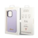 Guess GUHCP14LSLSMU iPhone 14 Pro 6,1" fioletowy/purple hard case Silicone Vintage Gold Logo
