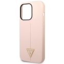 Guess GUHCP14LSLTGP iPhone 14 Pro 6,1" różowy/pink hardcase Silicone Triangle