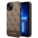 Guess GUHCP14MG4GLBR iPhone 14 Plus / 15 Plus 6.7" brązowy/brown hard case 4G Stripe Collection
