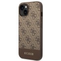 Guess GUHCP14MG4GLBR iPhone 14 Plus / 15 Plus 6.7" brązowy/brown hard case 4G Stripe Collection