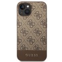 Guess GUHCP14MG4GLBR iPhone 14 Plus / 15 Plus 6.7" brązowy/brown hard case 4G Stripe Collection