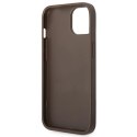 Guess GUHCP14MG4GLBR iPhone 14 Plus / 15 Plus 6.7" brązowy/brown hard case 4G Stripe Collection