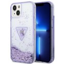 Guess GUHCP14MLFCTPU iPhone 14 Plus 6,7" fioletowy/purple hardcase Liquid Glitter Palm Collection