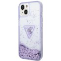 Guess GUHCP14MLFCTPU iPhone 14 Plus 6,7" fioletowy/purple hardcase Liquid Glitter Palm Collection