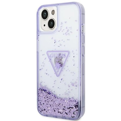 Guess GUHCP14MLFCTPU iPhone 14 Plus 6,7" fioletowy/purple hardcase Liquid Glitter Palm Collection