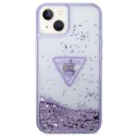 Guess GUHCP14MLFCTPU iPhone 14 Plus 6,7" fioletowy/purple hardcase Liquid Glitter Palm Collection