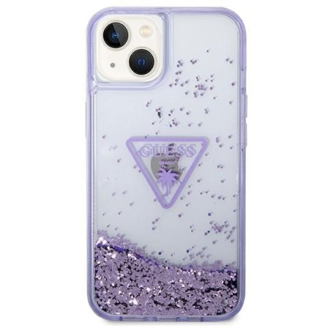 Guess GUHCP14MLFCTPU iPhone 14 Plus 6,7" fioletowy/purple hardcase Liquid Glitter Palm Collection