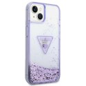Guess GUHCP14MLFCTPU iPhone 14 Plus 6,7" fioletowy/purple hardcase Liquid Glitter Palm Collection
