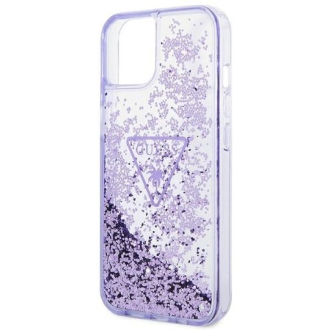 Guess GUHCP14MLFCTPU iPhone 14 Plus 6,7" fioletowy/purple hardcase Liquid Glitter Palm Collection