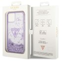 Guess GUHCP14MLFCTPU iPhone 14 Plus 6,7" fioletowy/purple hardcase Liquid Glitter Palm Collection
