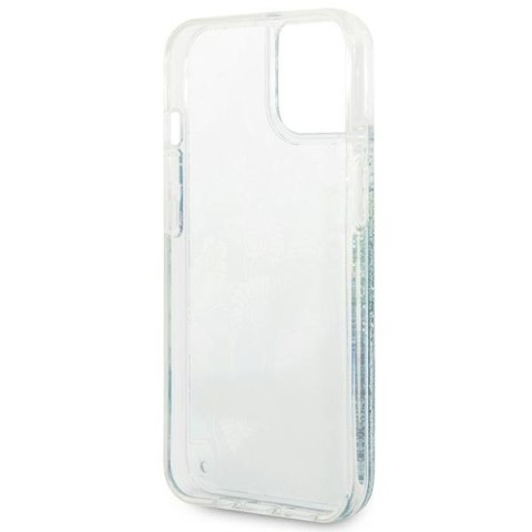 Guess GUHCP14MLFLSN iPhone 14 Plus 6,7" zielony/green hardcase Flower Liquid Glitter