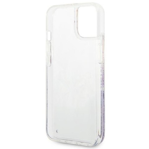 Guess GUHCP14MLFLSU iPhone 14 Plus 6,7" fioletowy/purple hardcase Flower Liquid Glitter