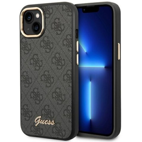 Guess GUHCP14SHG4SHK iPhone 14 6,1" czarny/black hard case 4G Vintage Gold Logo