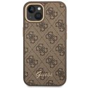 Guess GUHCP14SHG4SHW iPhone 14 6,1" brązowy/brown hard case 4G Vintage Gold Logo