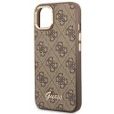 Guess GUHCP14SHG4SHW iPhone 14 6,1" brązowy/brown hard case 4G Vintage Gold Logo