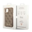 Guess GUHCP14SHG4SHW iPhone 14 6,1" brązowy/brown hard case 4G Vintage Gold Logo