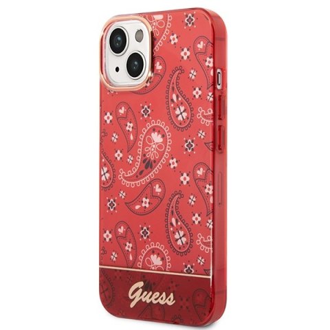Guess GUHCP14SHGBNHR iPhone 14 6,1" czerwony/red hardcase Bandana Paisley